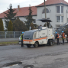 Eltűnnek a kátyúk a nyíregyházi buszállomás előtt