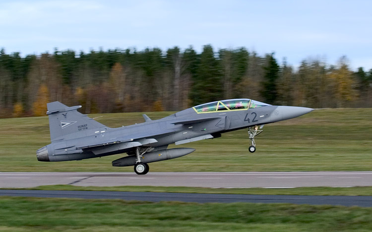 Gripenek kísértek ki a magyar légtérből egy gépet